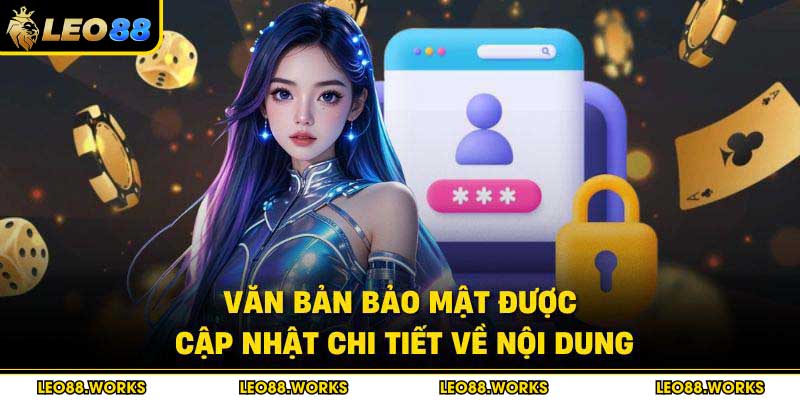 Văn bản bảo mật được cập nhật chi tiết về nội dung